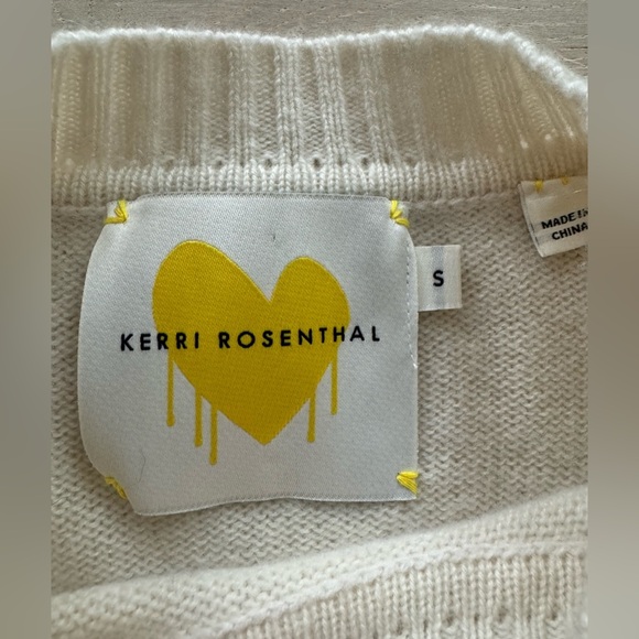 Kerri Rosenthal 100% Cashmere IMAGINE FLOWERS stunning sweater S - Picture 5 of 6